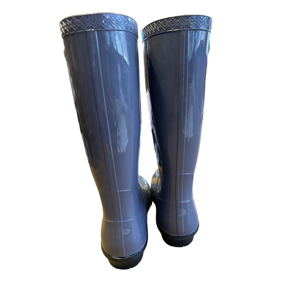 UGG Women's Shaye Rain Boot Waterproof Grey Glossy Finish - Picture 2 of 5